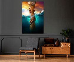 giulio romano famous art prints view of olympus canvas print greek mythology reproduction art olympian gods large canvas