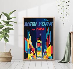 new orleans travel poster jazz blues colorful eclectic vibrant print trendy living room retro american city wall art dec