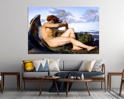 fallen angel wall art alexandre cabanel reproduction print fallen angel painting print large canvas art renaissance art