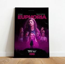 euphoria poster, canvas wall art, rolled canvas print, canvas wall print, tv show poster