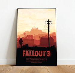 fallout poster, canvas wall art, rolled canvas print, canvas wall print, game poster-3