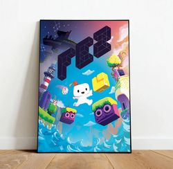 fez poster, canvas wall art, rolled canvas print, canvas wall print, game poster