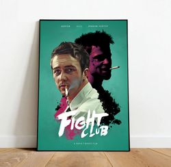 fight club poster, canvas wall art, rolled canvas print, canvas wall print, movie poster