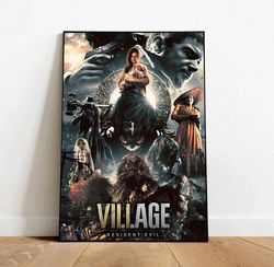 resident evil game poster, canvas wall art, rolled canvas print, canvas wall print, game poster