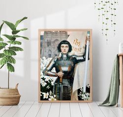 saint joan of arc albert lynch exhibition poster print canvas print poster framed painting catholic gothic vintage victo