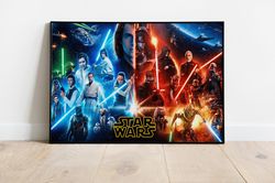 star wars characters poster, canvas wall art, rolled canvas print, canvas wall print, movie poster-2