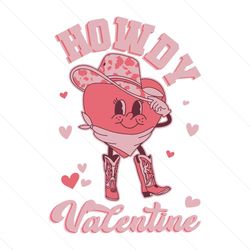 cowboy heart howdy valentine svg instant download