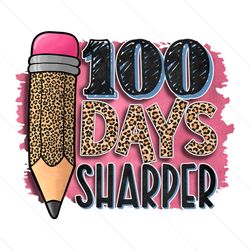 leopard 100 days sharper pencil png instant download