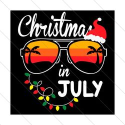 christmas in july sunset sunglasses svg