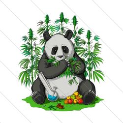 panda bear weed, weed hippie, trending svg, funny weed apparel, smoke weed, svg file