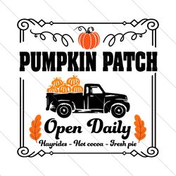 pumpkin patch sign svg file digital