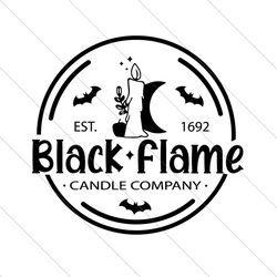 black flame candle company svg file digital