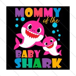 mommy of the baby shark svg