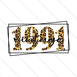 vintage 1991 leopard print svg