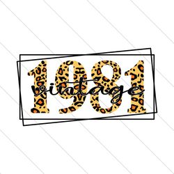 vintage 1981 leopard print svg