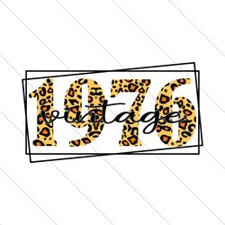 vintage 1976 leopard print svg