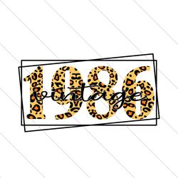 vintage 1986 leopard print svg