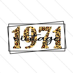 vintage 1971 leopard print svg