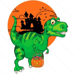 halloween t rex dinosaur svg file