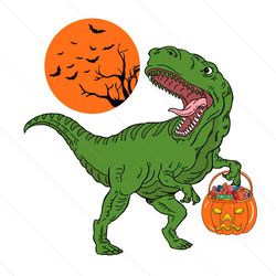 halloween t rex dinosaur svg file digital