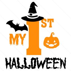 my first halloween witch hat svg