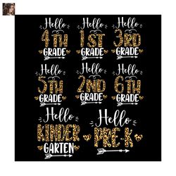 hello grades leopard svg bundle