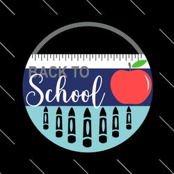 back to school round sign svg