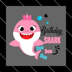 birthday girl baby shark svg