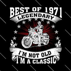 1971 vintage birthday motorcycle svg