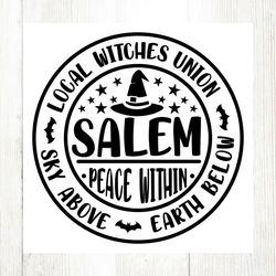 salem peace within local witches union svg