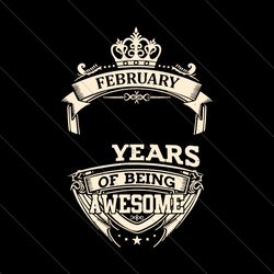 february birthday custom year svg