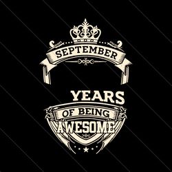 september birthday custom year svg