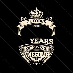 october birthday custom year svg