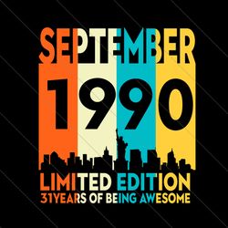 september 1990 31 years of being awesome svg