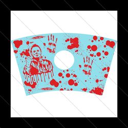 michael myers starbucks cup wrap 24 oz svg