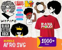 1000 bundle afro svg, black girl svg, afro woman svg