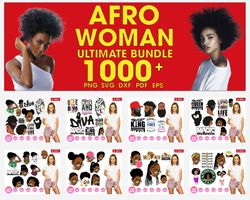 1000 afro woman bundle svg, black girl svg, black woman svg