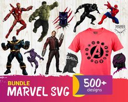 500 marvel bundle svg, marvel svg, iron man svg