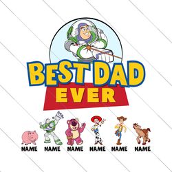 custom cartoon best dad ever with kids name png, fathers day png, dad cartoon movie shirt with name, gift for dad png, d