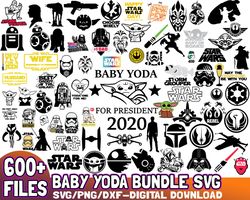 600 files baby yoda bundle svg file digitall