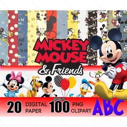 100 mickey mouse and friends bundle png file