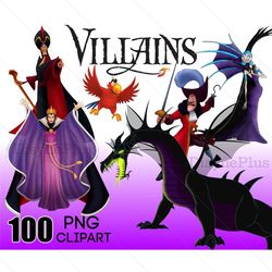 viliains disney movie character bundle png file