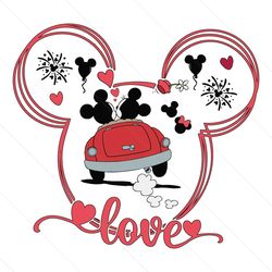 disney love car valentine day svg instant download