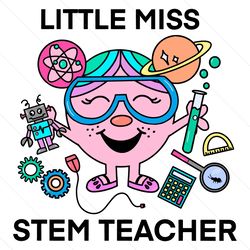 funny little miss stem teacher svg