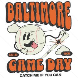 baltimore game day catch me if you can svg