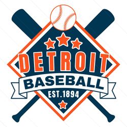 retro detroit baseball est 1894 svg