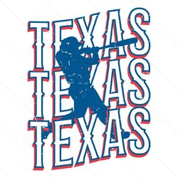 retro texas baseball mlb player svg