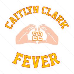 caitlin clark fever 22 heart hand svg