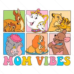 mom vibes cartoon movie character svg