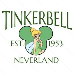 tinkerbell est 1953 neverland mickey ear disney svg
